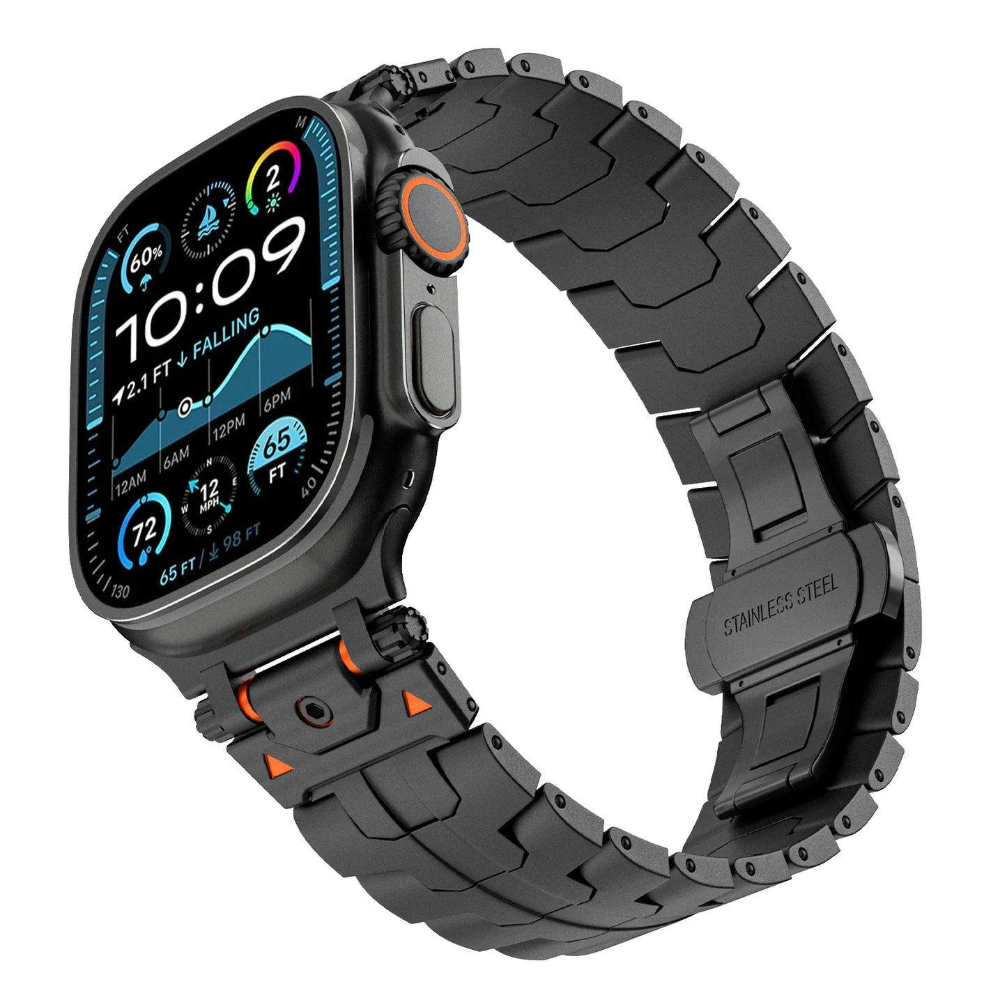 Bracelet en acier inoxydable de luxe pour Apple Watch Ultra 49 mm, séries 10, 46 mm, 45, 44, 42, bracelet pour iWatch 9, 8, 7, 6, 5, 4