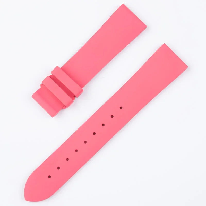 Cinturini per orologi universali in gomma fluorurata FKM di alta qualità, estremità piatte, 14/15/16/17/18 mm, per donne e bambini, compatibili Omega, Tissot, Longines.