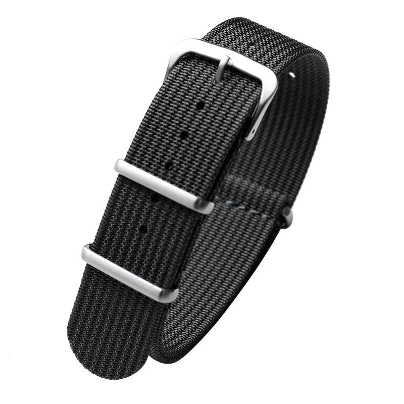 20 22MM Braided Nylon Strap, Green, Gray, Blue, Soft Breathable Watchband for Men, High Density Bracelet
