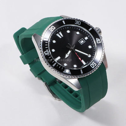 Bracciale in gomma di alta qualità da 20 mm e 22 mm con estremità curva, cinturino in silicone per Swatch, Omega e Moonswatch, bracciale impermeabile