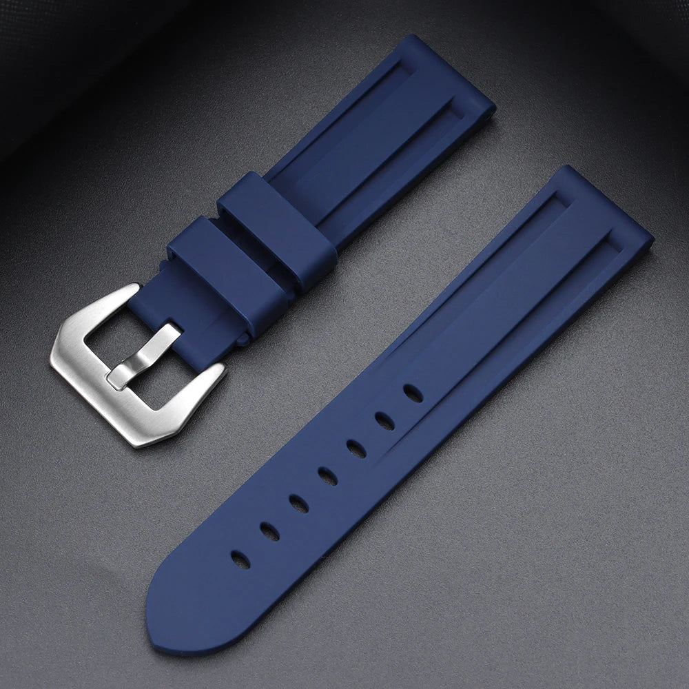 20/22/24/26mm Soft Comfortable Silicone Sport Watch Straps for Panerai – Blue, Black, Brown Accessories