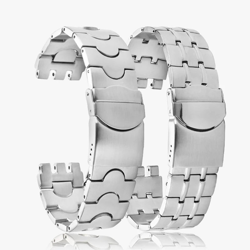17mm 19mm Black Metal and Steel Bracelet for Men and Women, Ceramic Watch Strap for Swatch YGS749G YCS