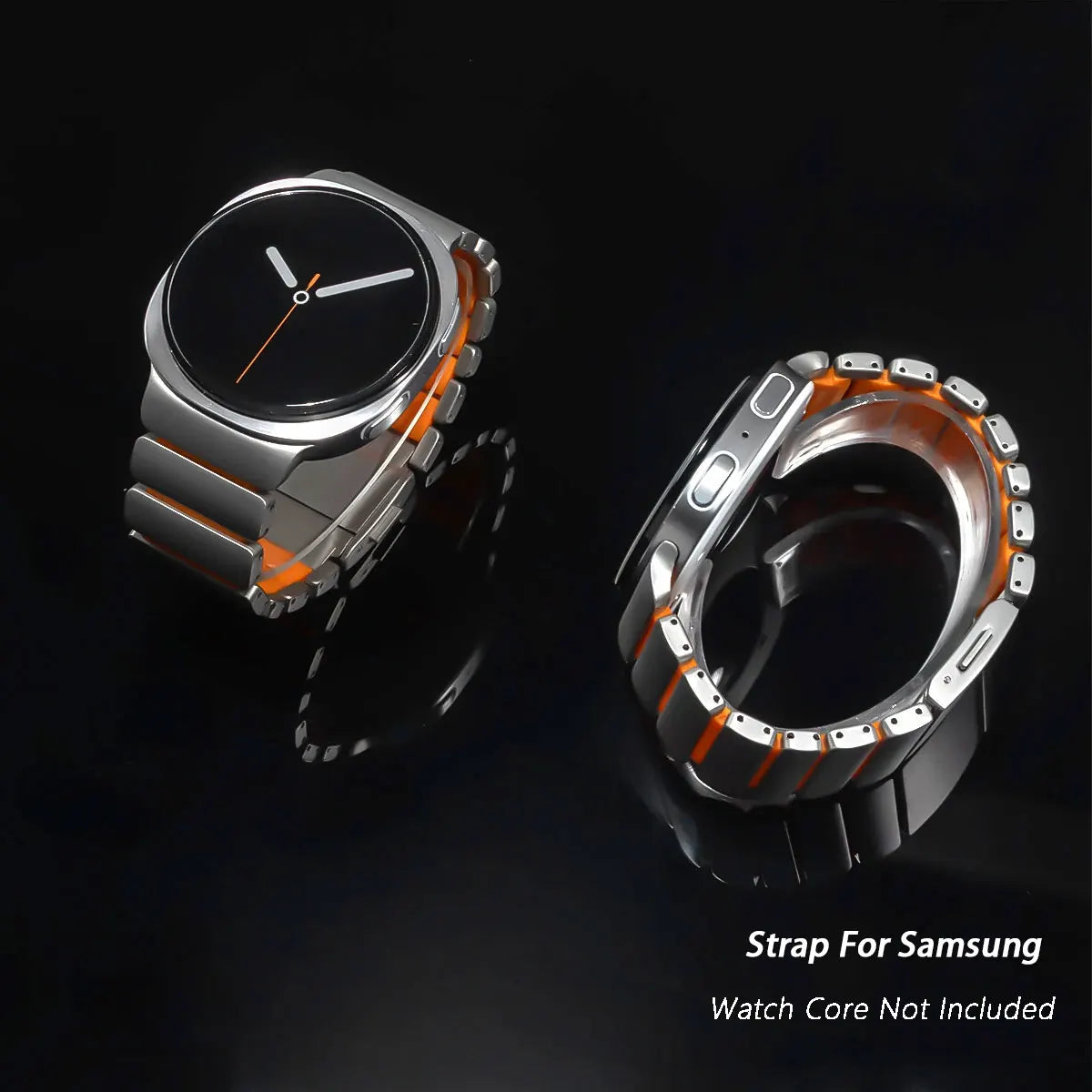 Luxury Titanium Magnetic Bracelet for Samsung Galaxy Watch Ultra 47mm, Silicone Strap for Galaxy Watch 8 40 44 Classic 46