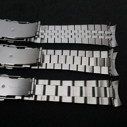 Bracelet incurvé pour Seiko, bracelet de montre de luxe en acier inoxydable massif, 18/19/20/21/22/24/26mm, ceinture d'extrémité Arc, accessoires de montre pour hommes