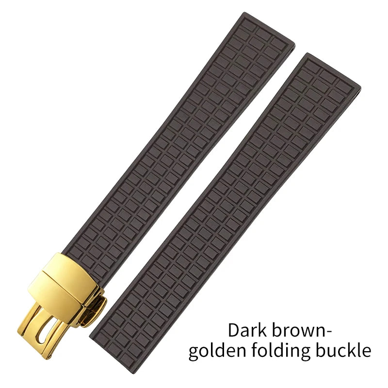 Cinturino per orologio in gomma fluorurata FKM morbida di alta qualità, 19 mm, cinturino di ricambio per Patek Philippe Aquanaut Luce 5067 5068 5072 PP, orologio da donna