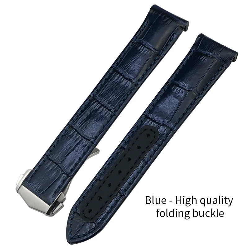 Genuine Cowhide Leather Watch Strap, 19mm 20mm 21mm, for Omega Seamaster 300 DE VILLE AT150 Moonswatch, Calfskin Watch Band