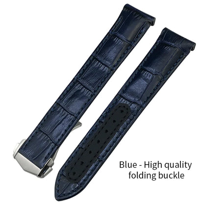 Genuine Cowhide Leather Watch Strap, 19mm 20mm 21mm, for Omega Seamaster 300 DE VILLE AT150 Moonswatch, Calfskin Watch Band