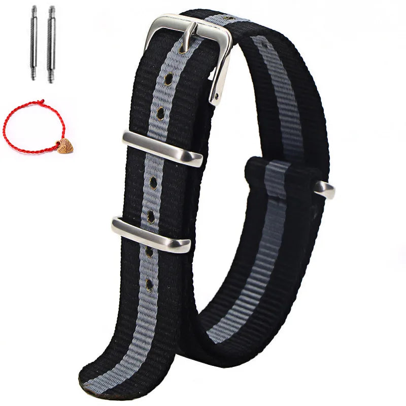 1 pz cinturino in nylon 16mm 18mm 20mm 22mm cinturino di ricambio per orologio sportivo militare in nylon spedizione gratuita