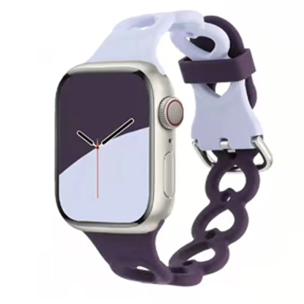 Nouveau bracelet de montre en silicone en forme de cœur pour Apple Watch S11 S10 S9 S8 7 6 5 4, bracelet respirant pour femmes, compatible avec iWatch Series 49 46 45 44 43 42 mm