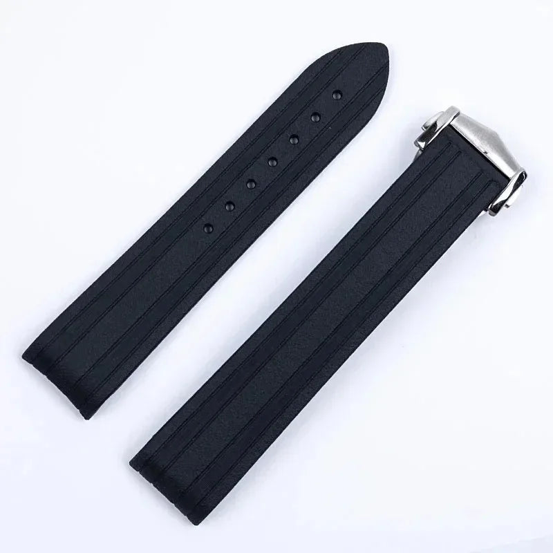 For Seiko soft comfortable silicone men's outdoor watch strap Omega seahorse 300 ocean universe at150 rubber accessories 20mm