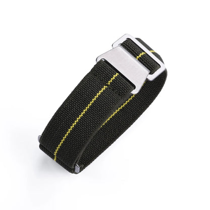 French Army Nylon Strap from the 60s, 20mm 22mm, for Parachute, Elastic, Nylon, Black, Blue, Green, Grey, Universal Fabric Watch Strap for Men