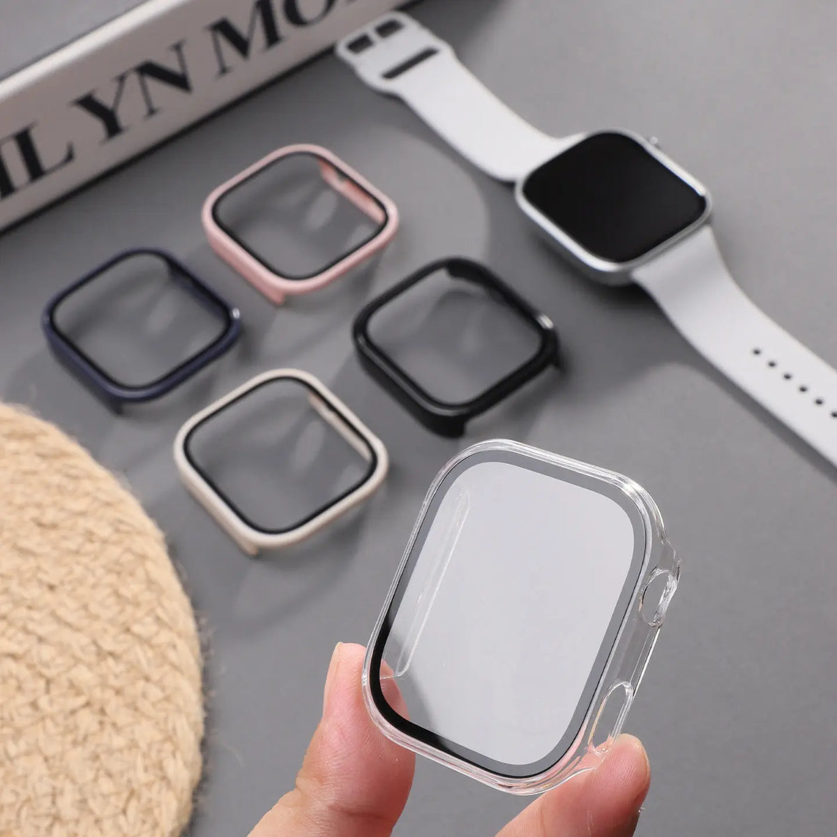 Xiaomi Redmi Watch 6用ケース＋ガラス、スクリーンプロテクター、強化ガラス製バンパー保護カバー、保護ケース、アクセサリー