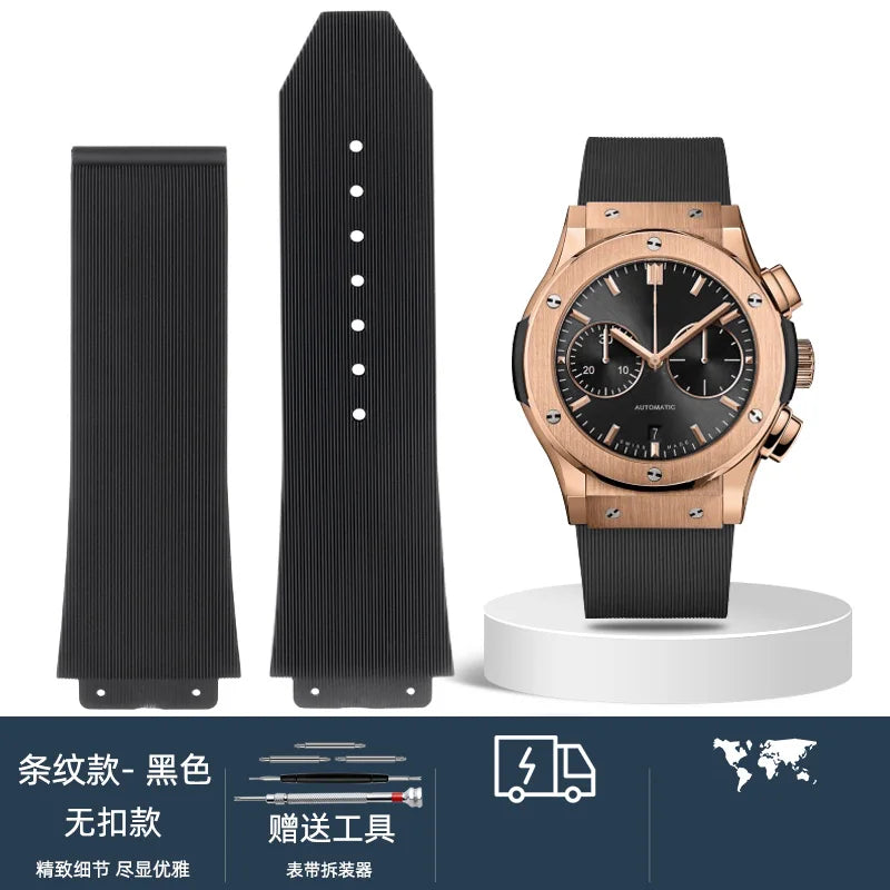 Cinturino per orologio da uomo in nylon e silicone, 20 mm, 22 mm, 24 mm, impermeabile e traspirante, in gomma, accessori