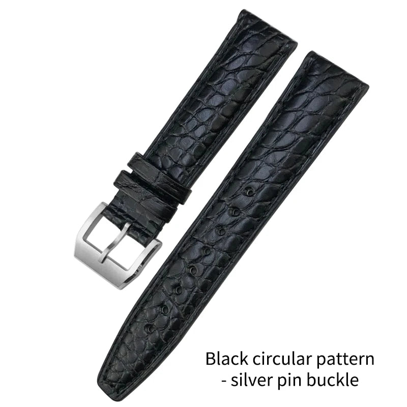 Cinturino per orologio americano in vera pelle di coccodrillo, 20mm 21mm 22mm, per orologi da pilota IWC Mark XVIII Portofino