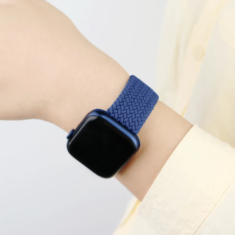 Bracelet tressé Solo Loop pour Apple Watch, 46mm 44mm 40mm 45mm 41mm 42mm, Correa, iWatch Series 11 10 9 SE 8 7 6 5 4 3