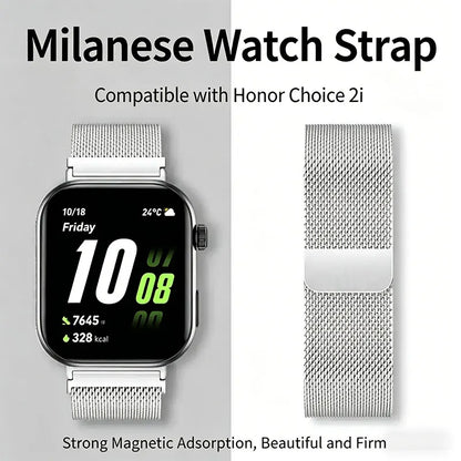 Milanese Stainless Steel Bracelet, Magnetic Metal Band for Honor Choice ROSSINI 2i, Mesh Strap, Watchband