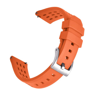 High Quality Quick Release FKM Fluoro Rubber Watch Strap 20mm 22mm New Design Porous Structure Ventilate FPM Rubber Watch Straps