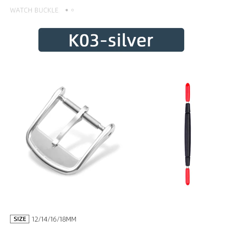 Boucle pour Longines L2 L3 L4, bracelet de montre en cuir, fermoir pliant en métal 14mm 16mm 18mm, boucle papillon déployante en acier inoxydable