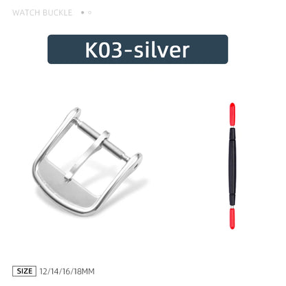 Boucle pour Longines L2 L3 L4, bracelet de montre en cuir, fermoir pliant en métal 14mm 16mm 18mm, boucle papillon déployante en acier inoxydable