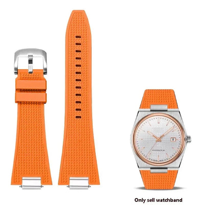 Bracelet de montre en Silicone à dégagement rapide 27mm pour Tissot PRX T137.407 T137.410, Bracelet de montre en caoutchouc fluoré de haute qualité pour hommes