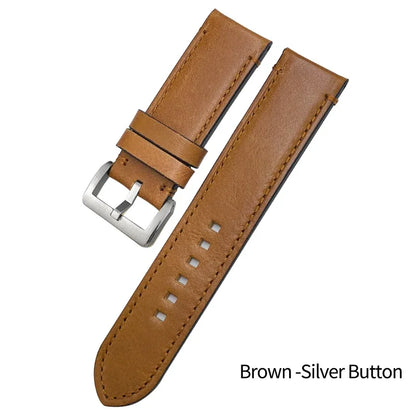 Handmade Brown Genuine Calf Leather Watch Strap, 22/23mm, for Zenith Tudor Black Bay Bronze Blancpain, Vintage Watch Band