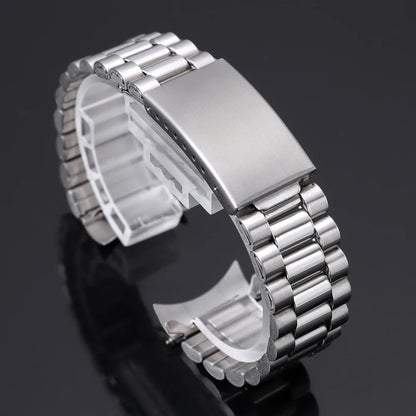 Bracelet en acier inoxydable massif 18mm/20mm, extrémités courbées, pour montres sport et affaires, hommes et femmes, compatible Rolex Datejust