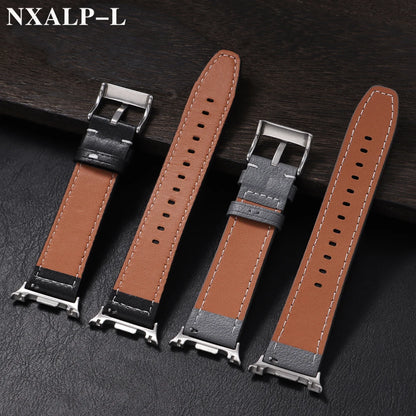 Leather Band without Gaps for Samsung Galaxy Watch 8 Classic 46mm, Replacement Strap for Galaxy Watch 8 44mm 40mm, Accessory