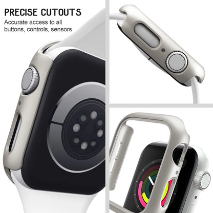 3 pièces coque rigide pour Apple Watch 45mm 41mm 38mm 42mm 40mm 44mm cadre de protection pare-chocs mat pour iWatch SE 9 8 7 6 5 4 3 2
