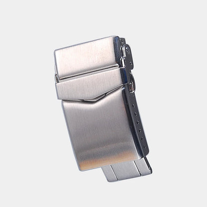 Solid Stainless Steel Watch Bracelet, Folding Structure, 18mm 20mm 22mm, Double Push Button Butterfly Deployment Clasp, Safety Clasp, Accessories