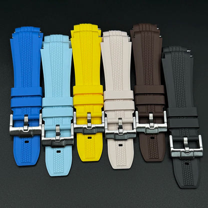 Cinturini per orologi in silicone da uomo e donna, nero, bianco, grigio, 20 mm, per Omega Swatch Moonswatch