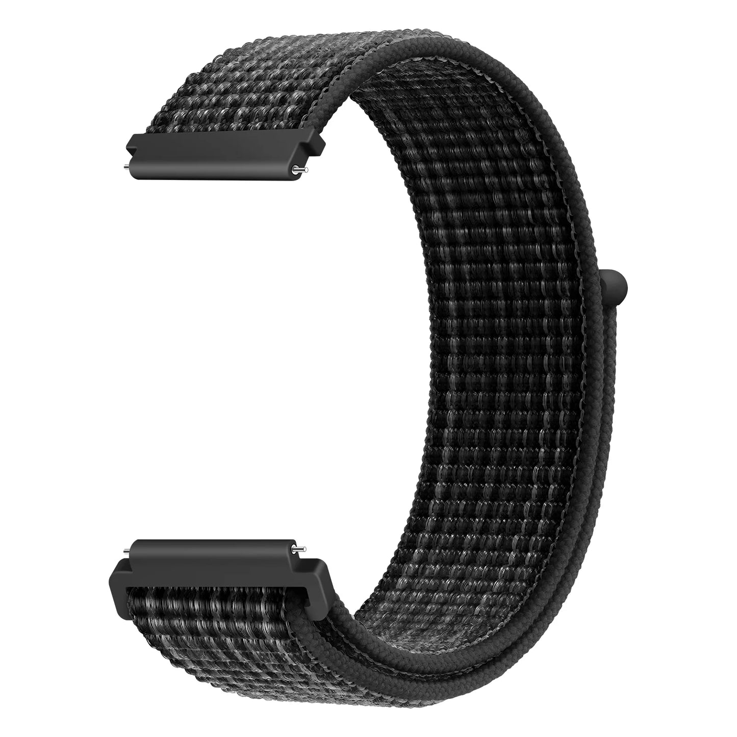 Bracelet à boucle en Nylon pour Amazfit Bip 6/5/GTS 4/3/2/2e/Mini/GTR 42mm/47mm/GTR 4/3 Pro Sport, 20mm/22mm, 2 bandes