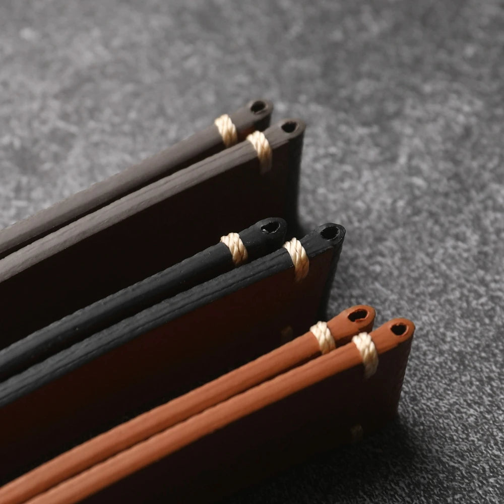 Handmade genuine leather strap, 18 19 20 22MM brown black grey, soft Italian genuine palm grain leather strap, vintage style