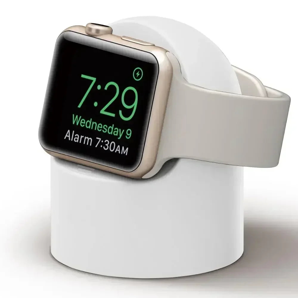 Supporto per caricabatterie Apple Watch Series Ultra/8/SE2/7/6/SE/4/3 49mm/45mm/44mm/42mm/41mm/40mm/38mm, Modalità Comodino in Silicone Resistente