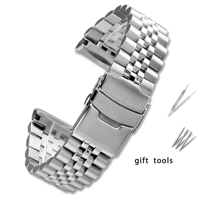 Bracelet en acier inoxydable massif pour montre Seiko, série abalone turtle srpa21 srp777 srpc25 srp773, bracelet de montre 22mm