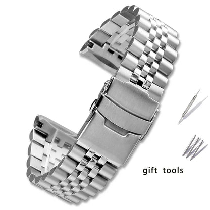 Bracelet en acier inoxydable massif pour montre Seiko, série abalone turtle srpa21 srp777 srpc25 srp773, bracelet de montre 22mm