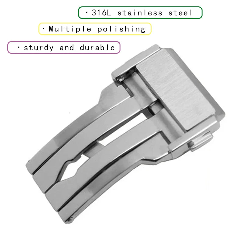 High-quality Natural Rubber Watch Strap, 29mm 17mm, for Hublot 45mm Big Bang 418 Sang Bleu II, Silicone Watchband, Folding Buckle