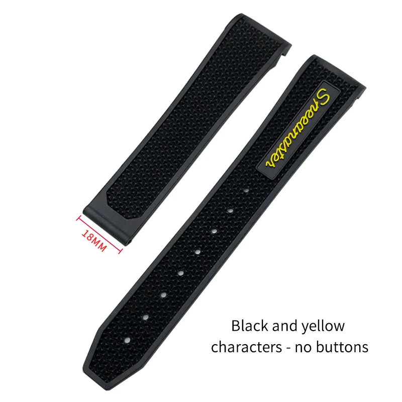 Soft Rubber and Silicone Watch Strap, 19mm 21mm 20mm 18mm, for Omega Speedmaster Seamaster 300 Sport Watch, Black and Blue Bracelets