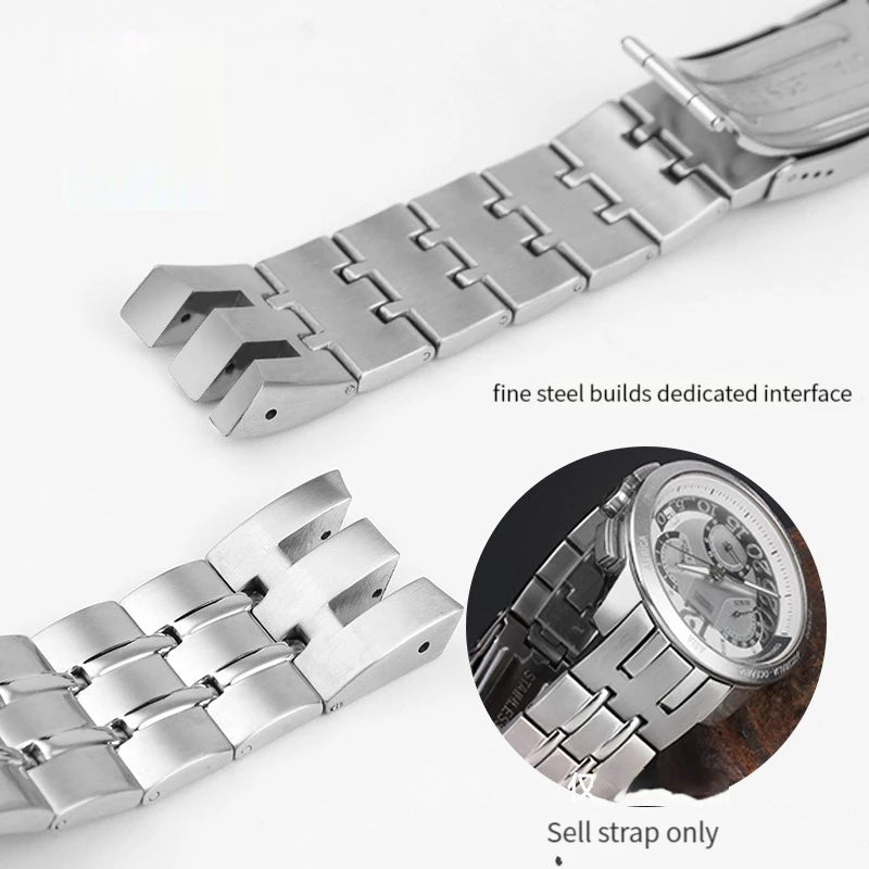 Bracelet de montre avec chaîne en acier inoxydable, interface incurvée, 20MM 21MM, pour IWC Mark 16 17 18, 377710 377714