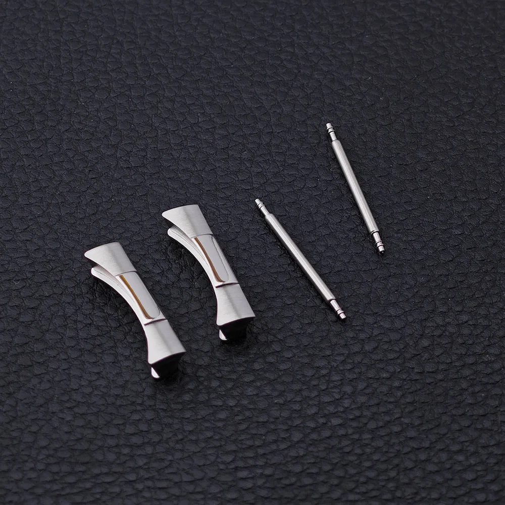 2 pièces 20mm extrémité incurvée lien Endlink pour bracelet de montre pour bracelet de montre bracelet en caoutchouc et en cuir connexion sans couture