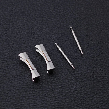 2 pièces 20mm extrémité incurvée lien Endlink pour bracelet de montre pour bracelet de montre bracelet en caoutchouc et en cuir connexion sans couture
