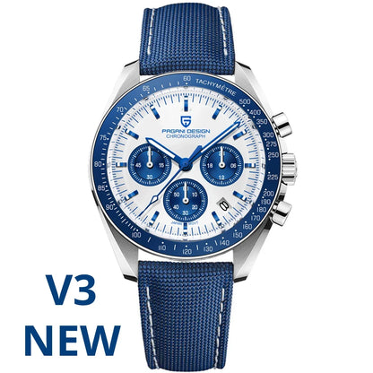 Montre Homme 40mm Chronographe à Quartz - PAGANI DS V5 PD1701 Sport AR Saphir