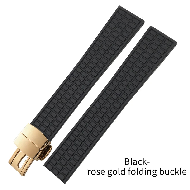 Cinturino per orologio in gomma fluorurata FKM morbida di alta qualità, 19 mm, cinturino di ricambio per Patek Philippe Aquanaut Luce 5067 5068 5072 PP, orologio da donna