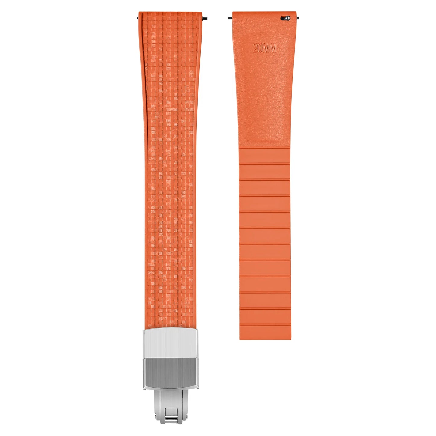 Cinturino per orologio in gomma di alta qualità - Fibbia argento, oro o nero