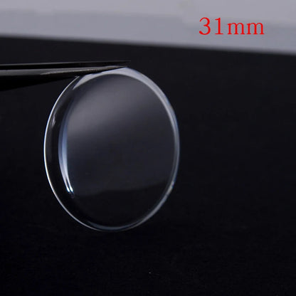 Vetro minerale per orologio, bombato alto a gradini, gamma di diametri da 31 mm a 38,5 mm