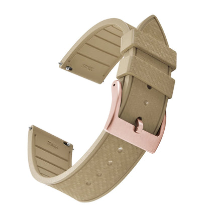 FKM Mosaic Rubber Watch Strap, 20mm 22mm, Quick Release, for Sport Diver, for Rolex Seiko Omega Cartier, Universal Belt