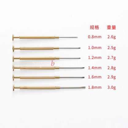 Slotted metal screwdriver for Rolex 0.8mm 1.0mm 1.2mm 1.4mm 1.6mm 1.8mm watch repair tools remove install screws watchmaker set