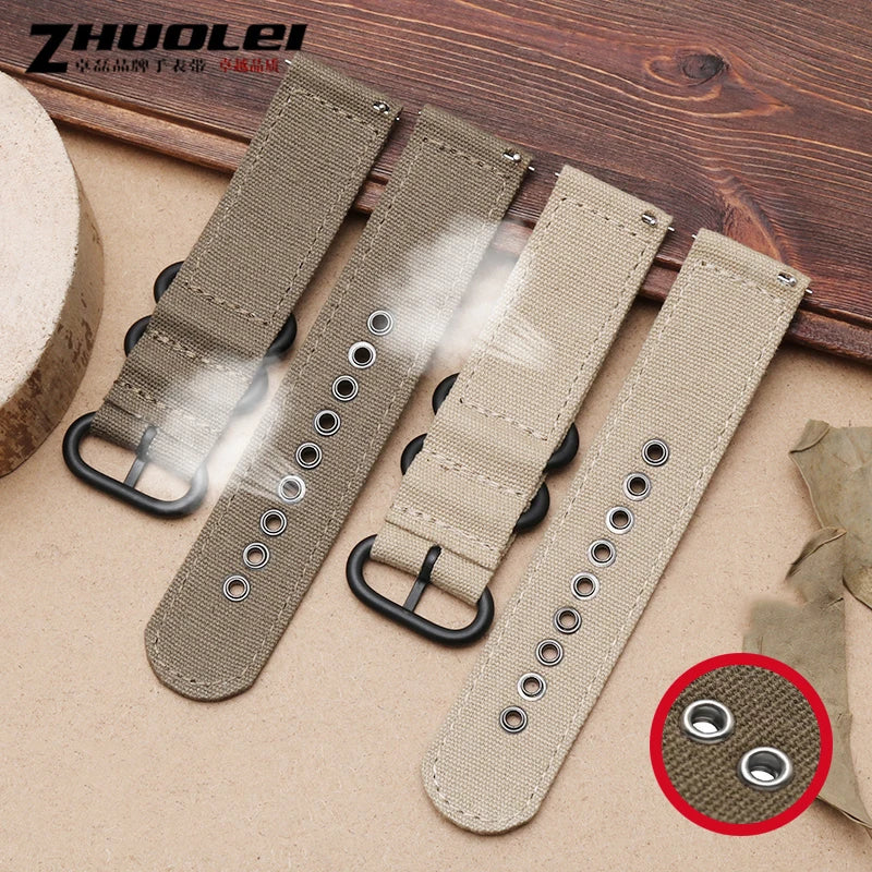 Waterproof Nylon Canvas Watch Strap for Men's Watch Band for Timex Tissot Speed Hamilton Watchband 18mm 20mm 22mm 24mm