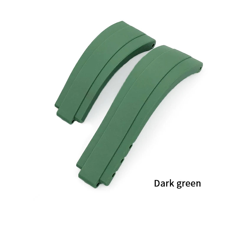 Uhrenarmband aus Kautschuk, 20mm 21mm 18mm 19mm, passend für Rolex Daytona Yacht Master Oysterflex, Silikonarmband, Faltschließe mit Feinverstellung