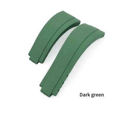 Uhrenarmband aus Kautschuk, 20mm 21mm 18mm 19mm, passend für Rolex Daytona Yacht Master Oysterflex, Silikonarmband, Faltschließe mit Feinverstellung