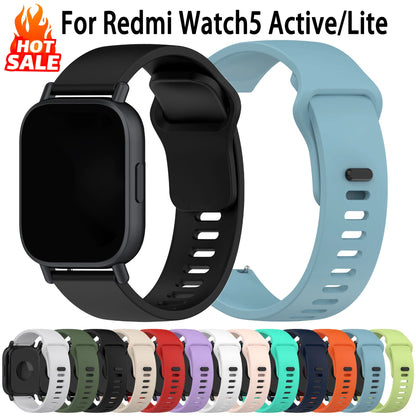 سوار سيليكون لساعة Redmi Watch 5 Active/5 Lite الذكية، إكسسوارات 22 مم، سوار رياضي لساعة Redmi Watch 5 Active/Lite